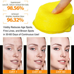 ReliCo turmeric cleansing pad texture detail highlighting microfiber dual sides.