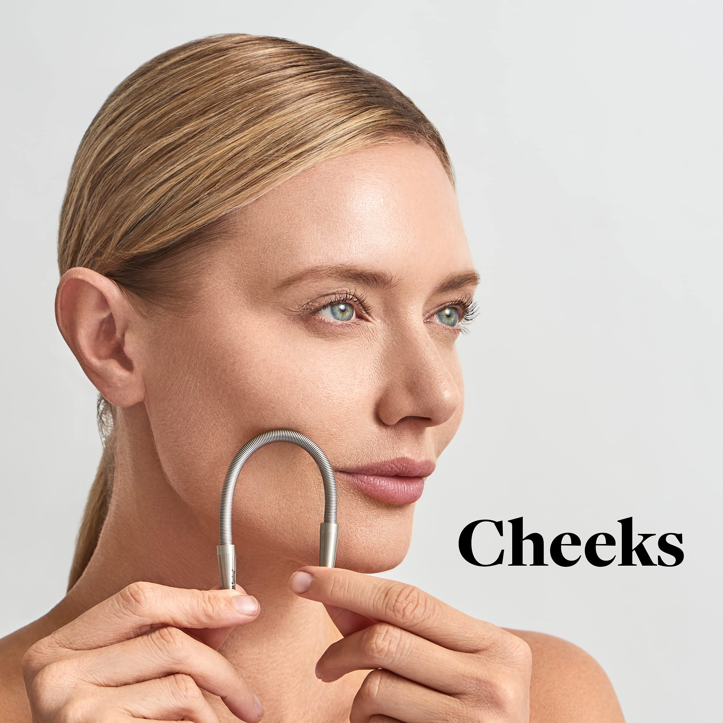 R.E.M Spring facial hair remover packaging emphasizes compact, travel-friendly design.