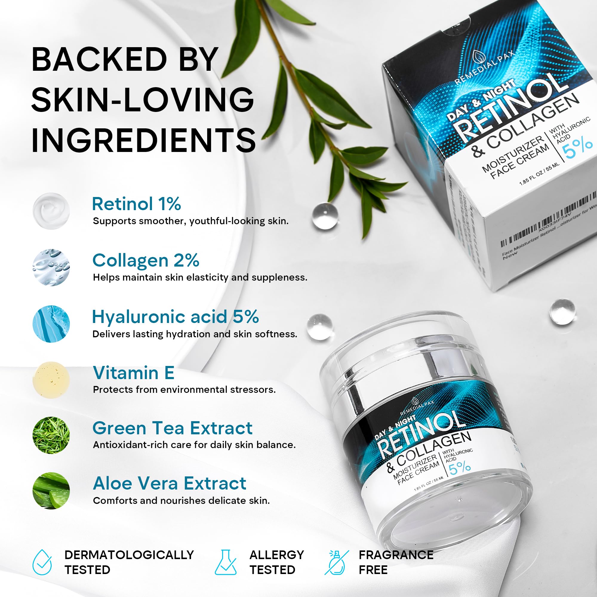 Remedial Purity anti-aging cream enhances elasticity around cheeks and jawline