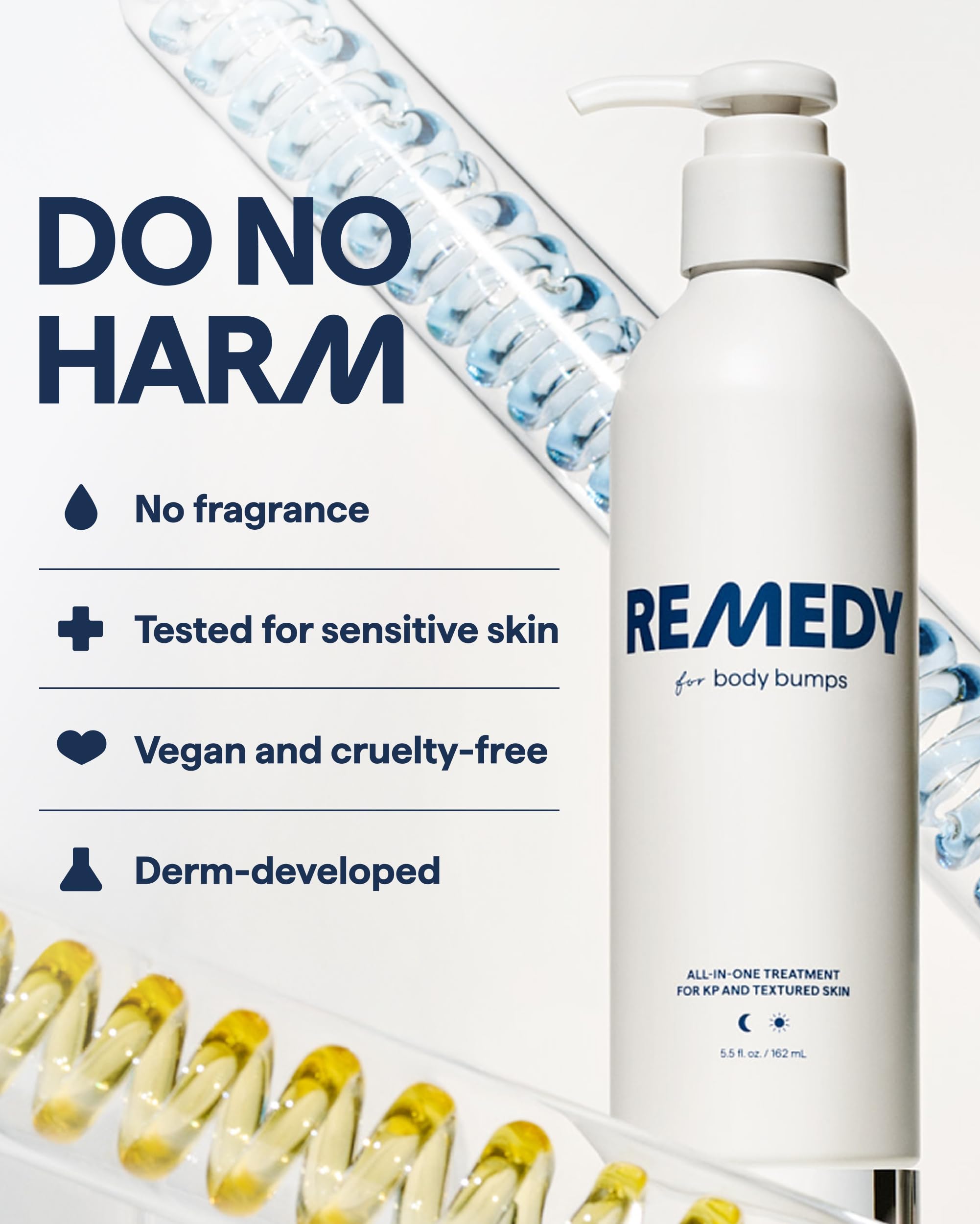 Remedy Science Cream on arm application shows texture improvement in real use.
