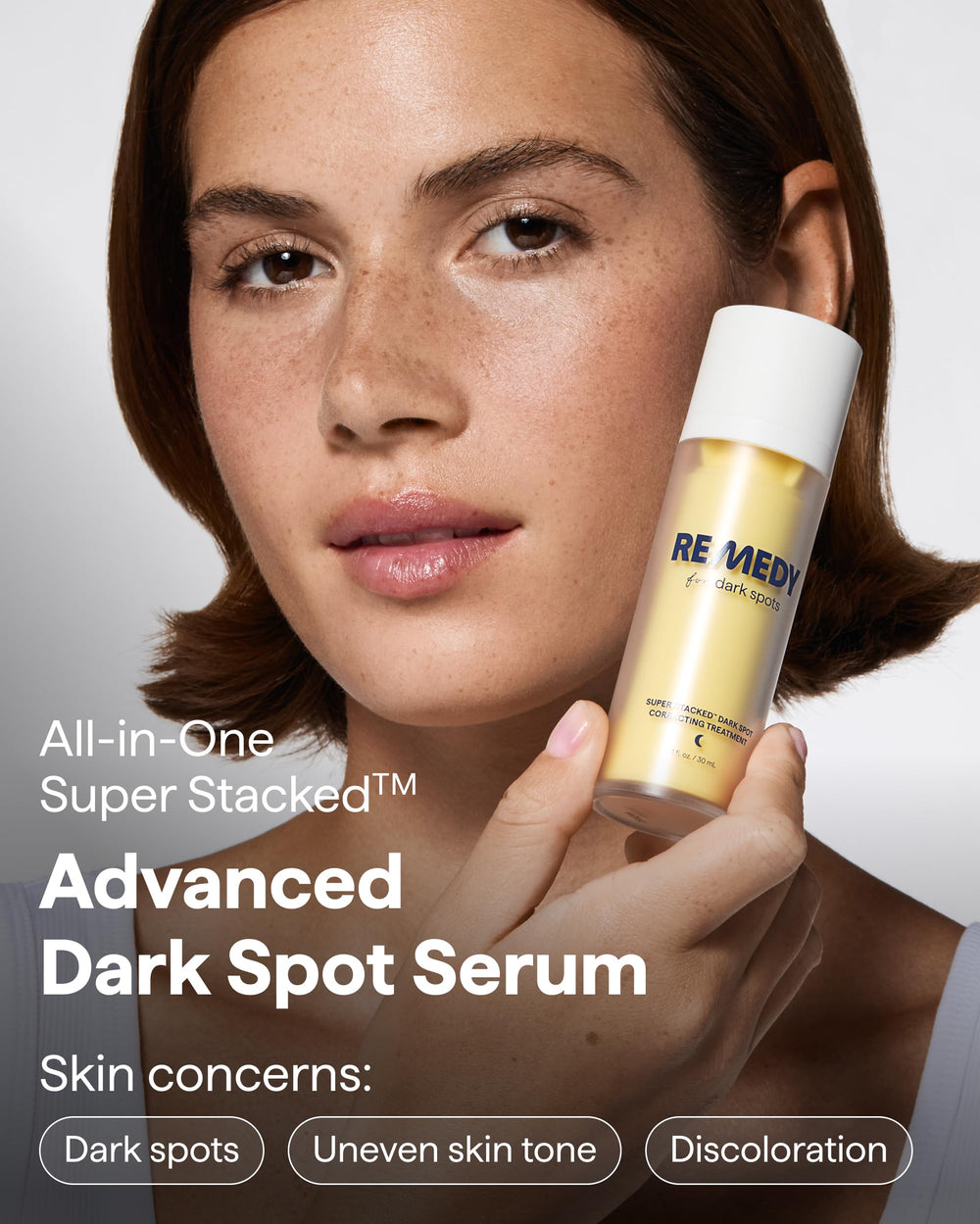 Remedy Science night serum gel-lotion close-up showing quick-absorbing formula for nightly use.