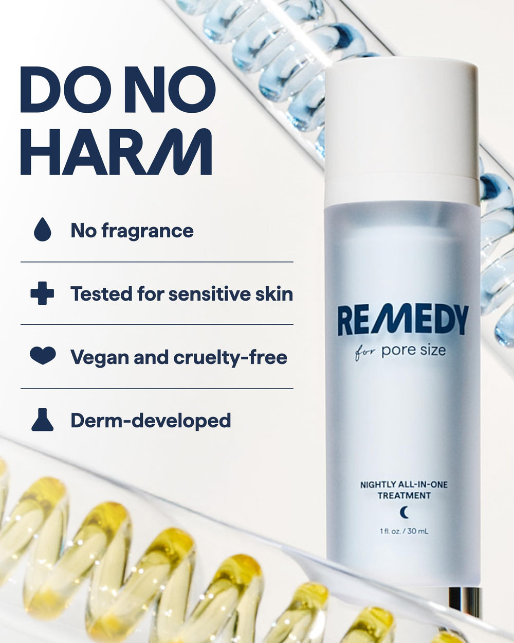 Remedy Science Perlite smooths texture for a refined finish.