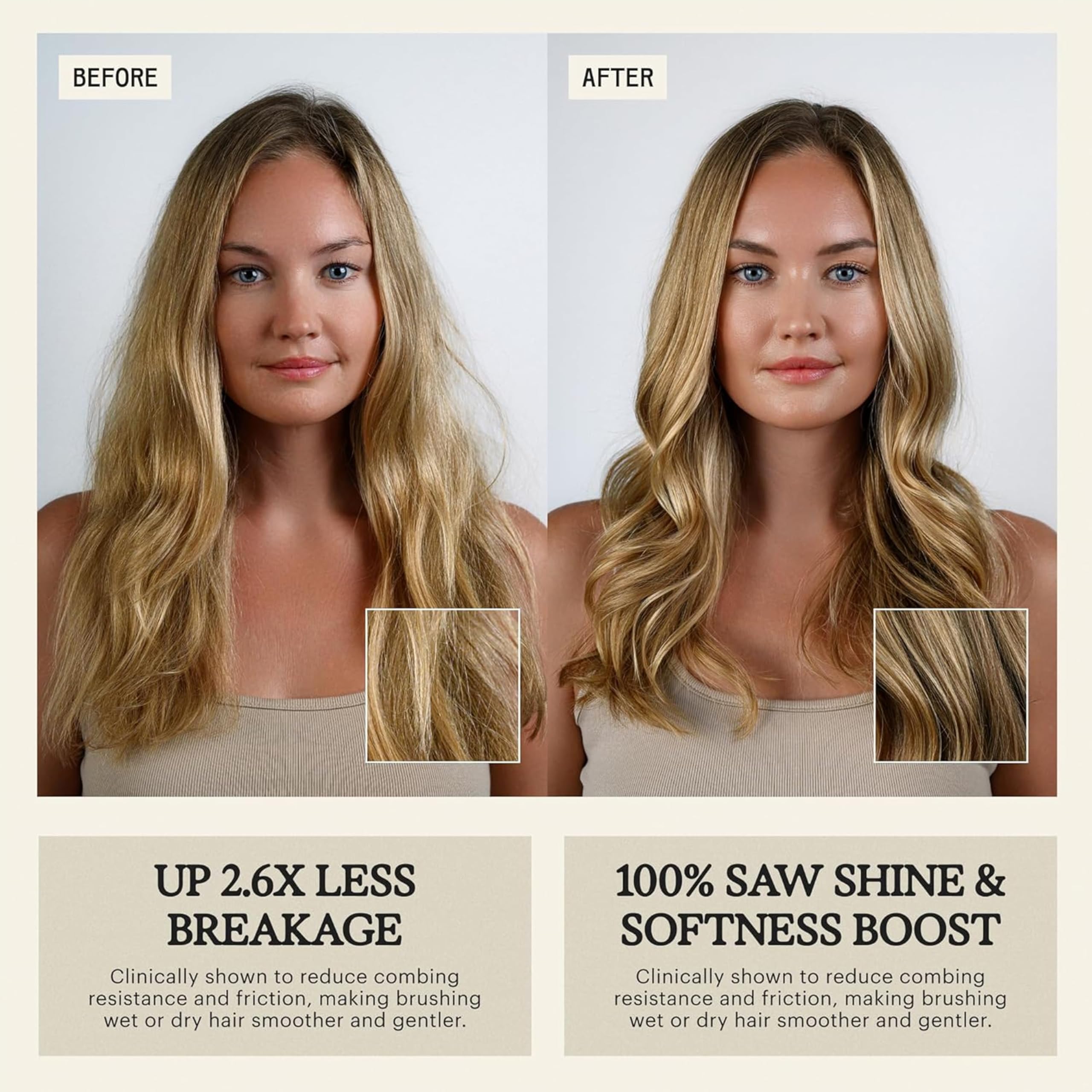 Remilia Hair Cosmocap silk-protein gloss highlights smooth, shiny results after use.