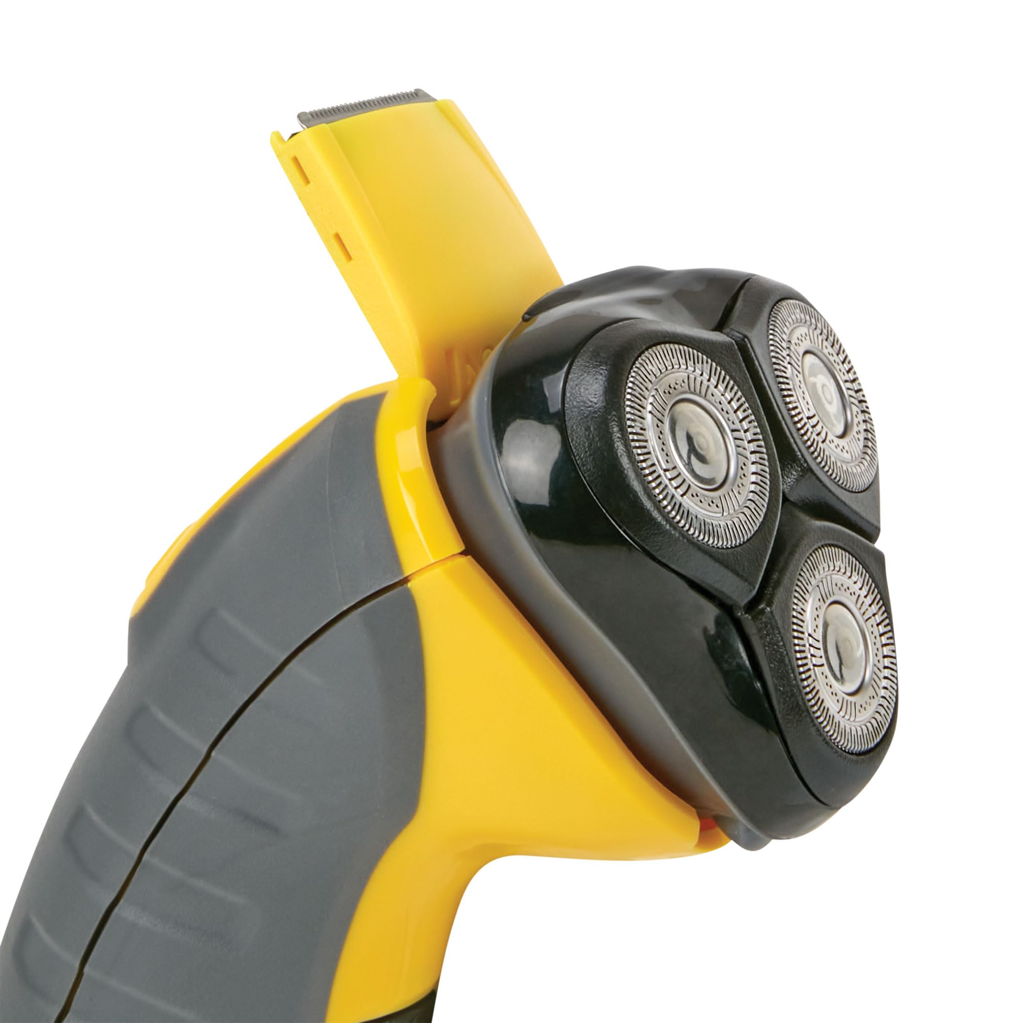 Remington 5100 dual-track blades maintain close skin contact for comfort.