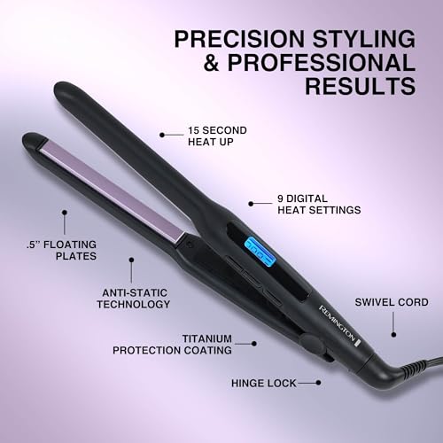 Remington anti static technology reduces flyaways for a polished look.