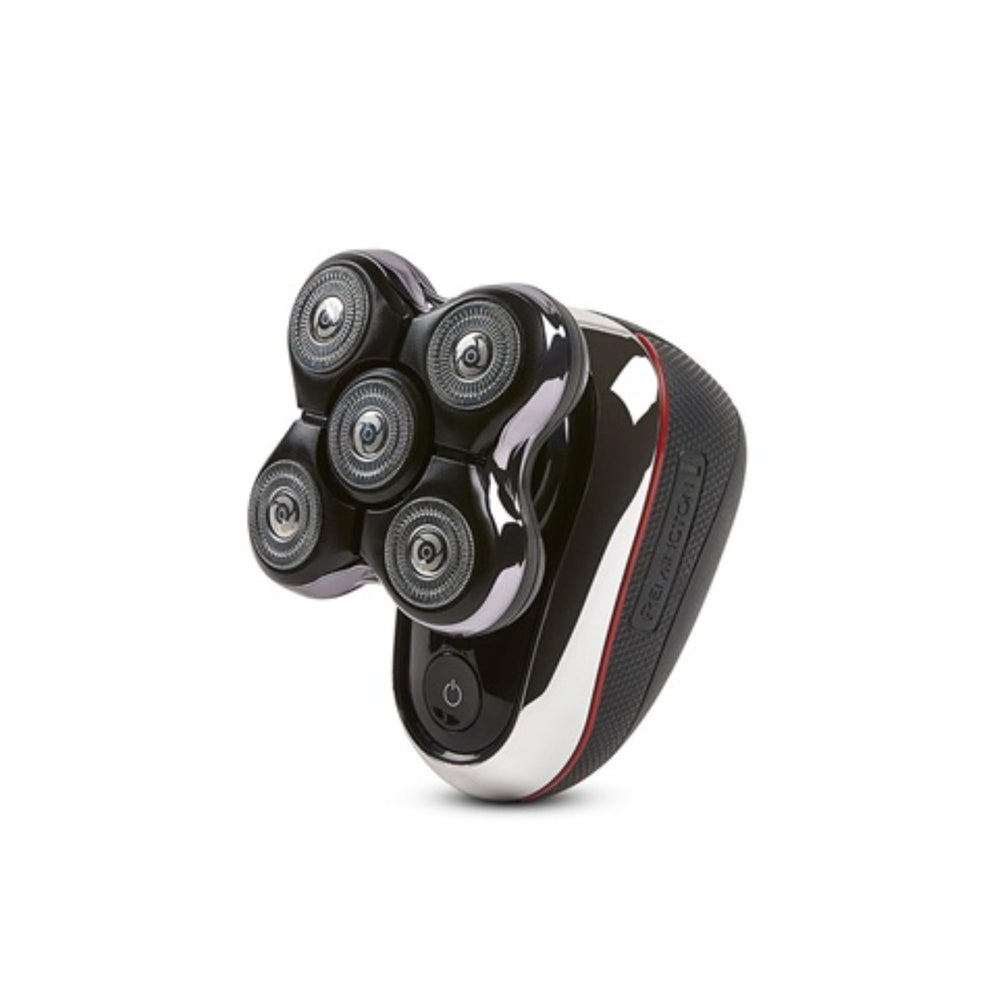 Five dual-track flexing heads adapt to contours for Remington Balder Deluxe.