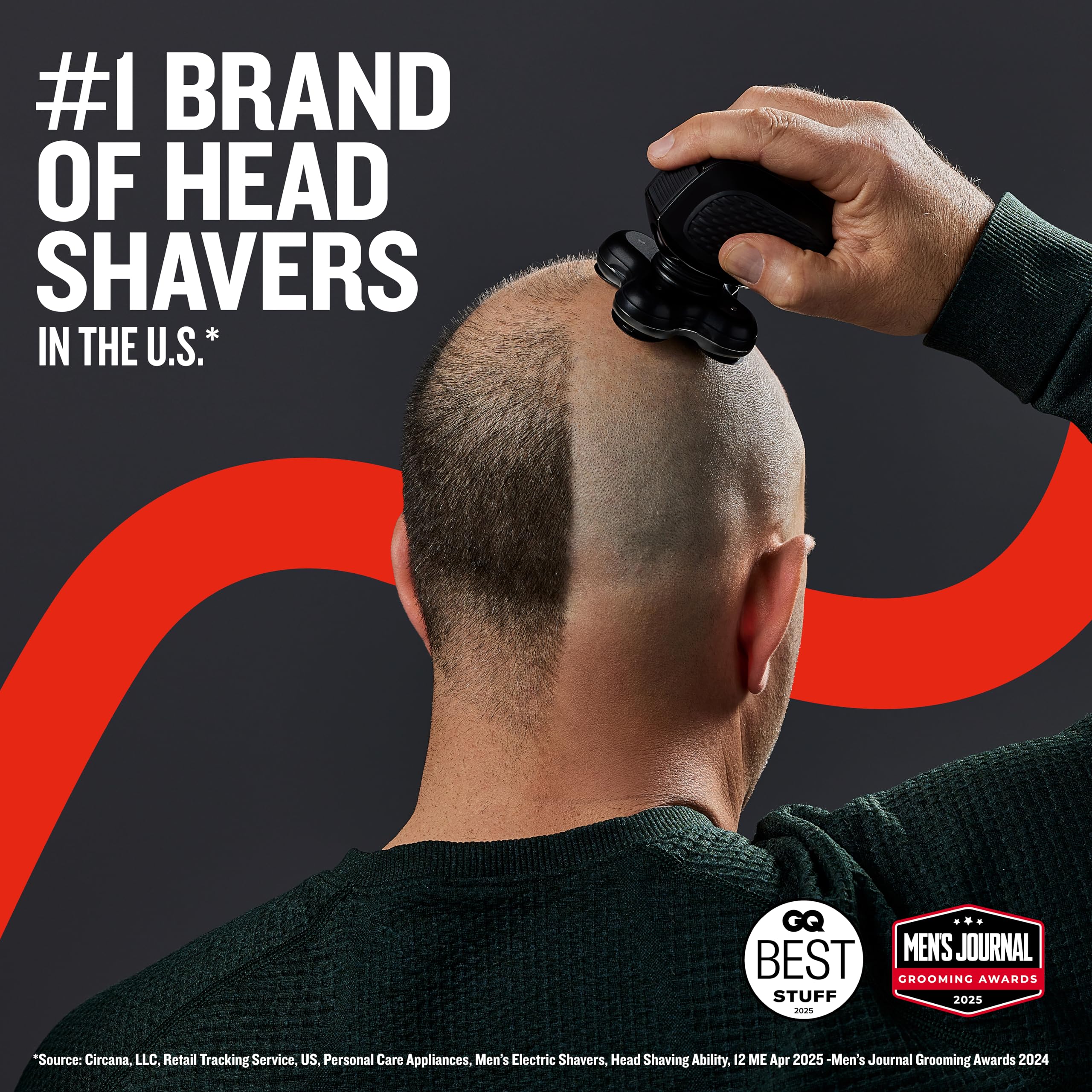 Remington XR7000 Balder Pro hair capture chamber reduces mess during shaving.