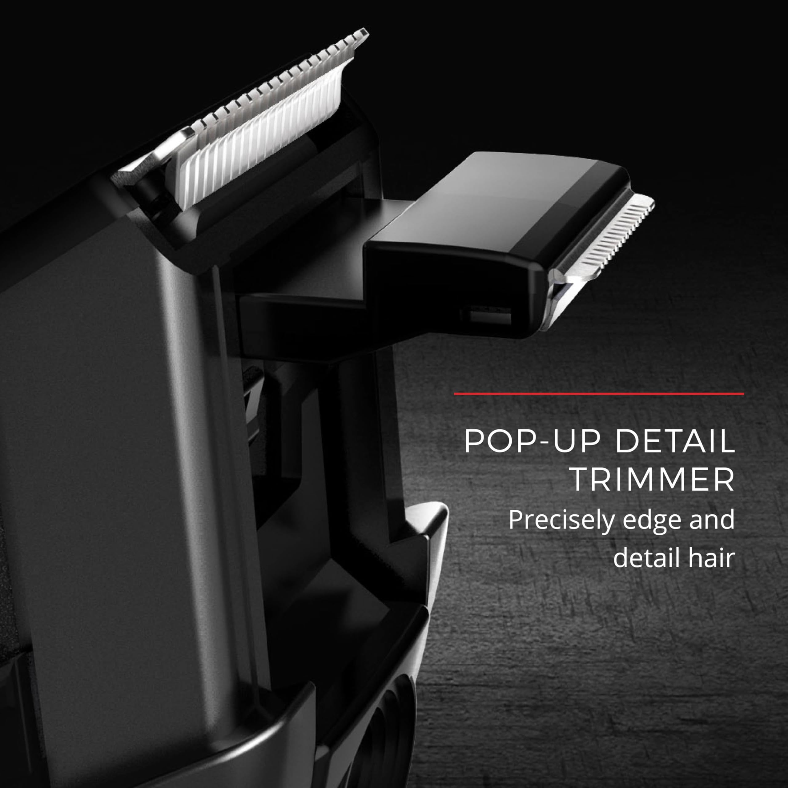 LED indicators on the Remington Barba Trimmer indicate battery status.