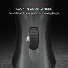 Pop-up detail trimmer on the Remington Barba for precise edges.