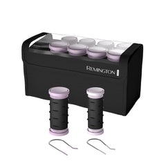 Remington compact ceramic dual voltage hot rollers case keeps all pieces organized for travel