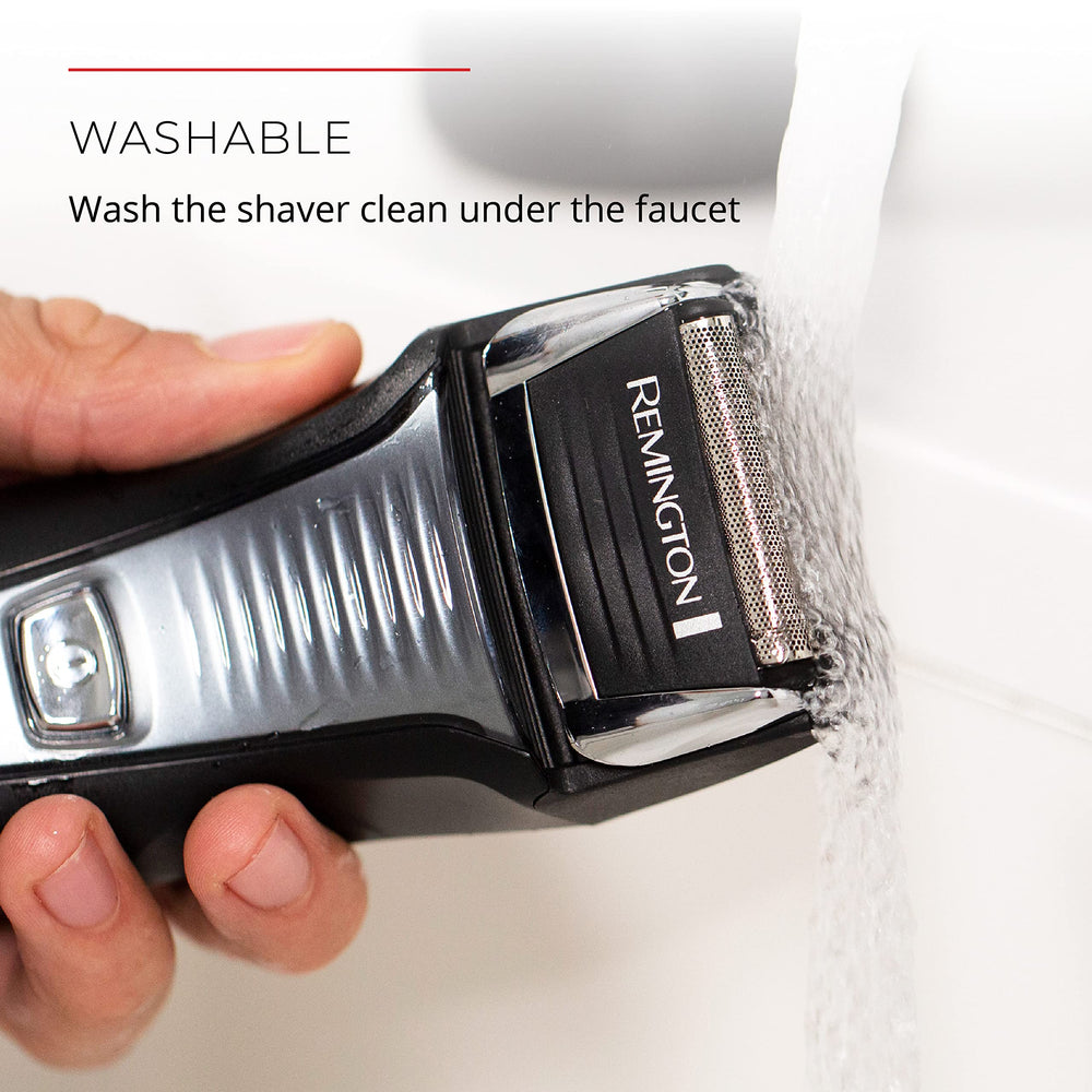 Remington compatibility with F4900, F5800, and F7800 models keeps shaver up to date.