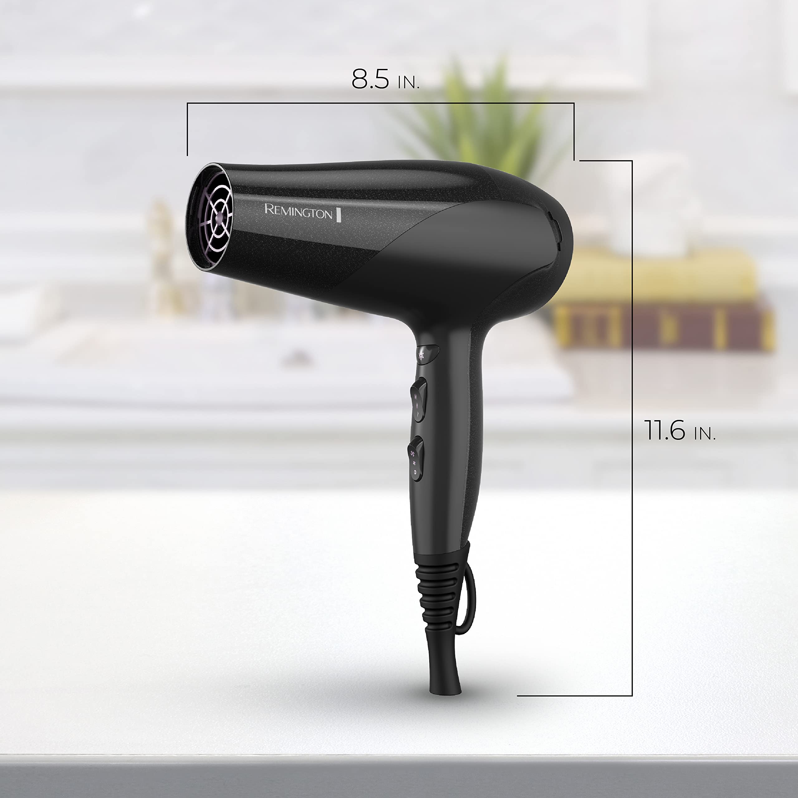 Remington Damage Protection Hair Dryer lightweight design for comfortable handling.