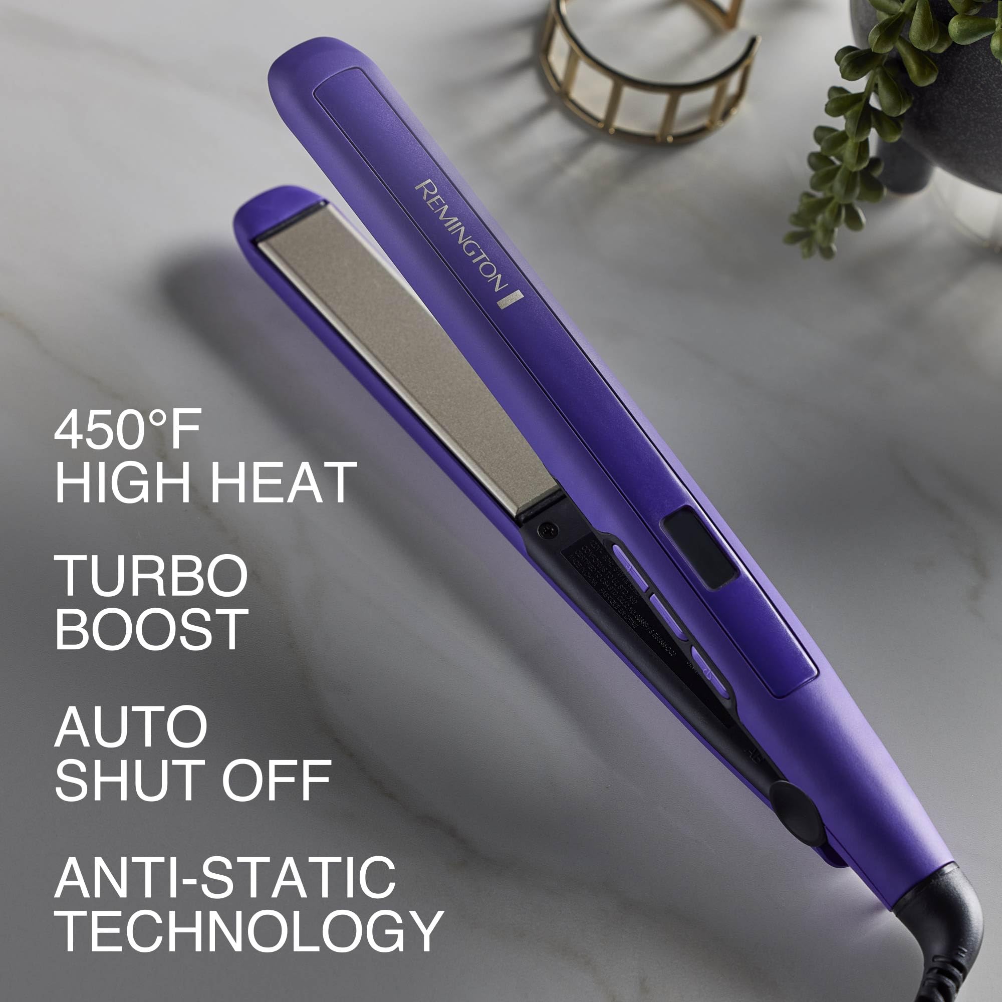 Remington easy-glide hair styling handle in use demonstrates comfortable grip