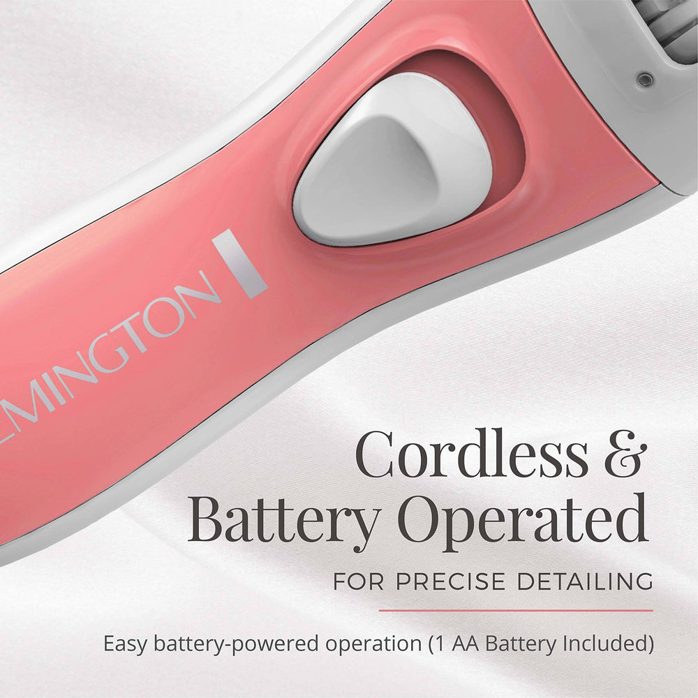 Remington EP1050CDN cordless operation demonstrated for on-the-go grooming