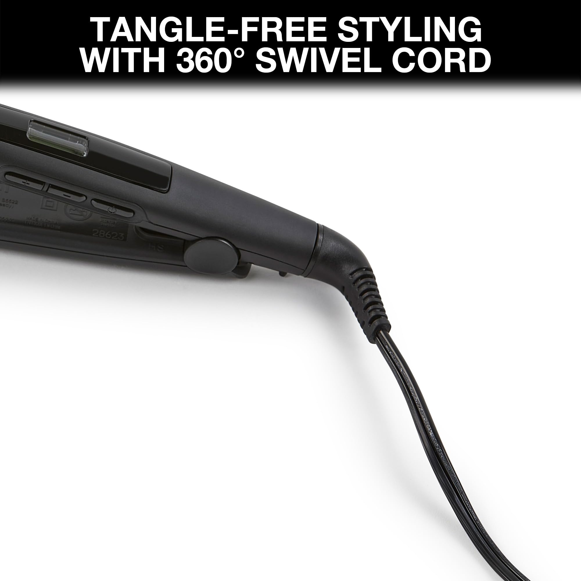 Remington 60-minute auto shut-off for safer styling sessions.