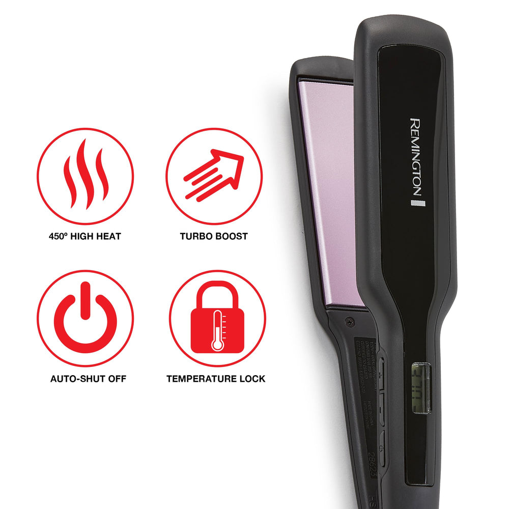 Remington digital display demonstrates precise temperature control.