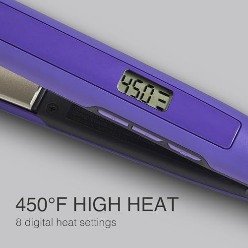 Remington flat iron with digital LCD display highlighting easy temperature control