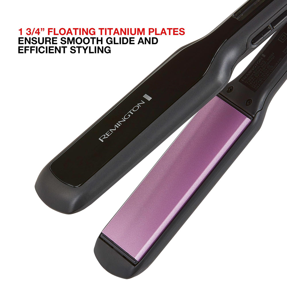Remington extended plates image highlights quicker coverage during styling.