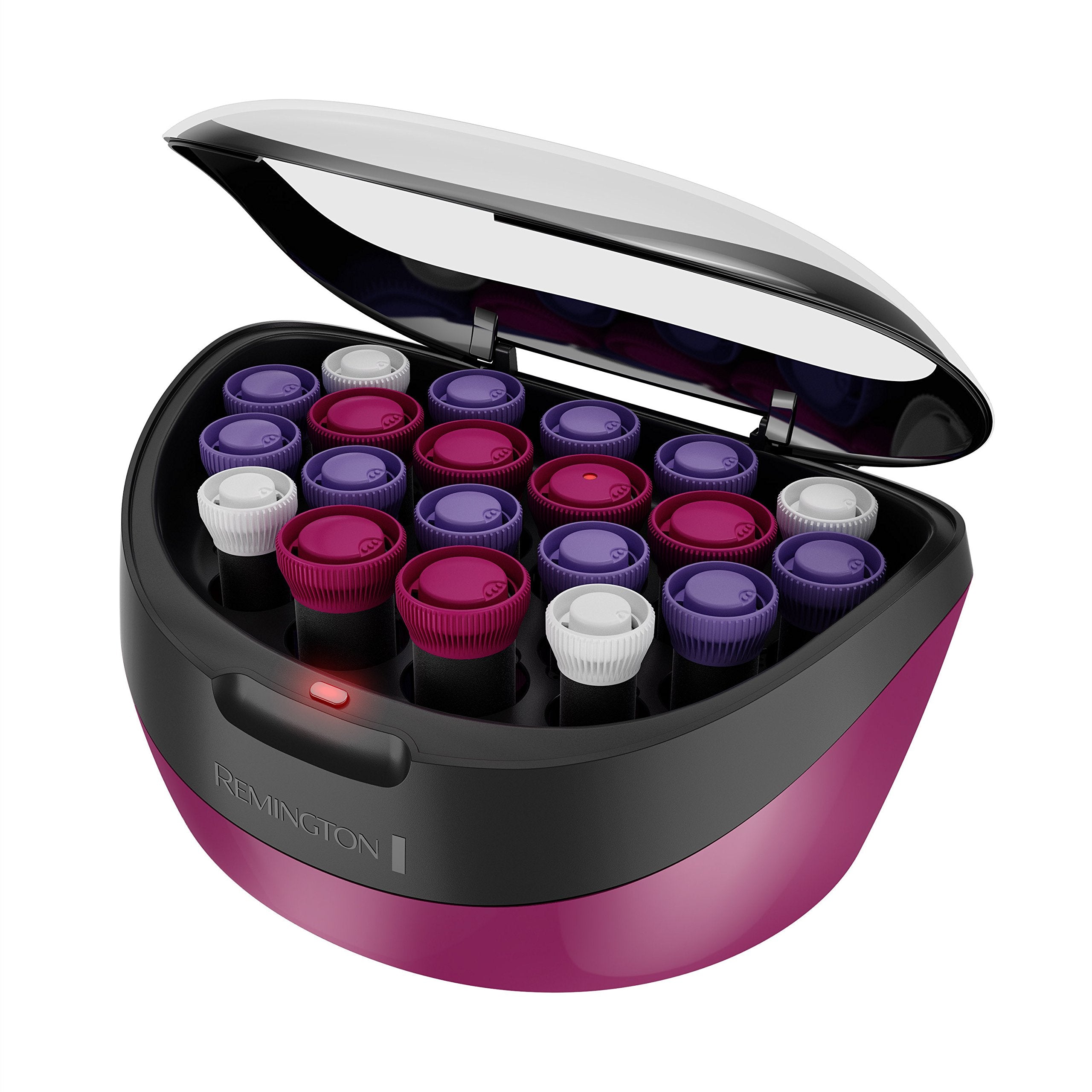 Remington Ionic Conditioning hair setter pack of velvet rollers for frizz-free shine.