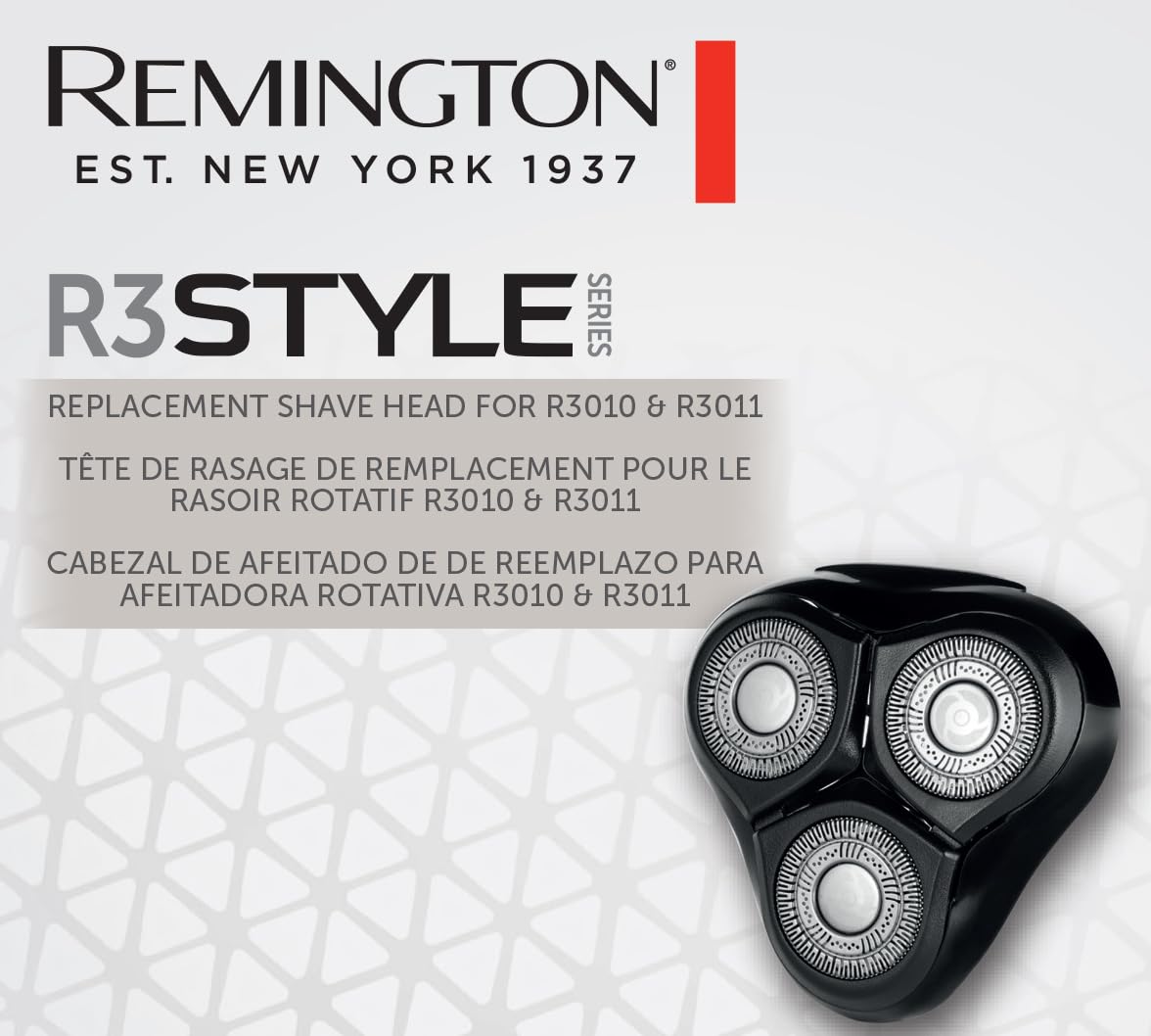 Remington PrecisionPlus pivot-flex-contour view shows skin-contact efficiency on chin and neck.