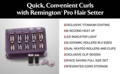 Remington Pro large rollers 1-1/4 inch for voluminous curls