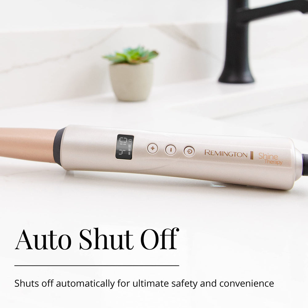 Remington Shine Therapy 10 digital heat settings for tailored results.