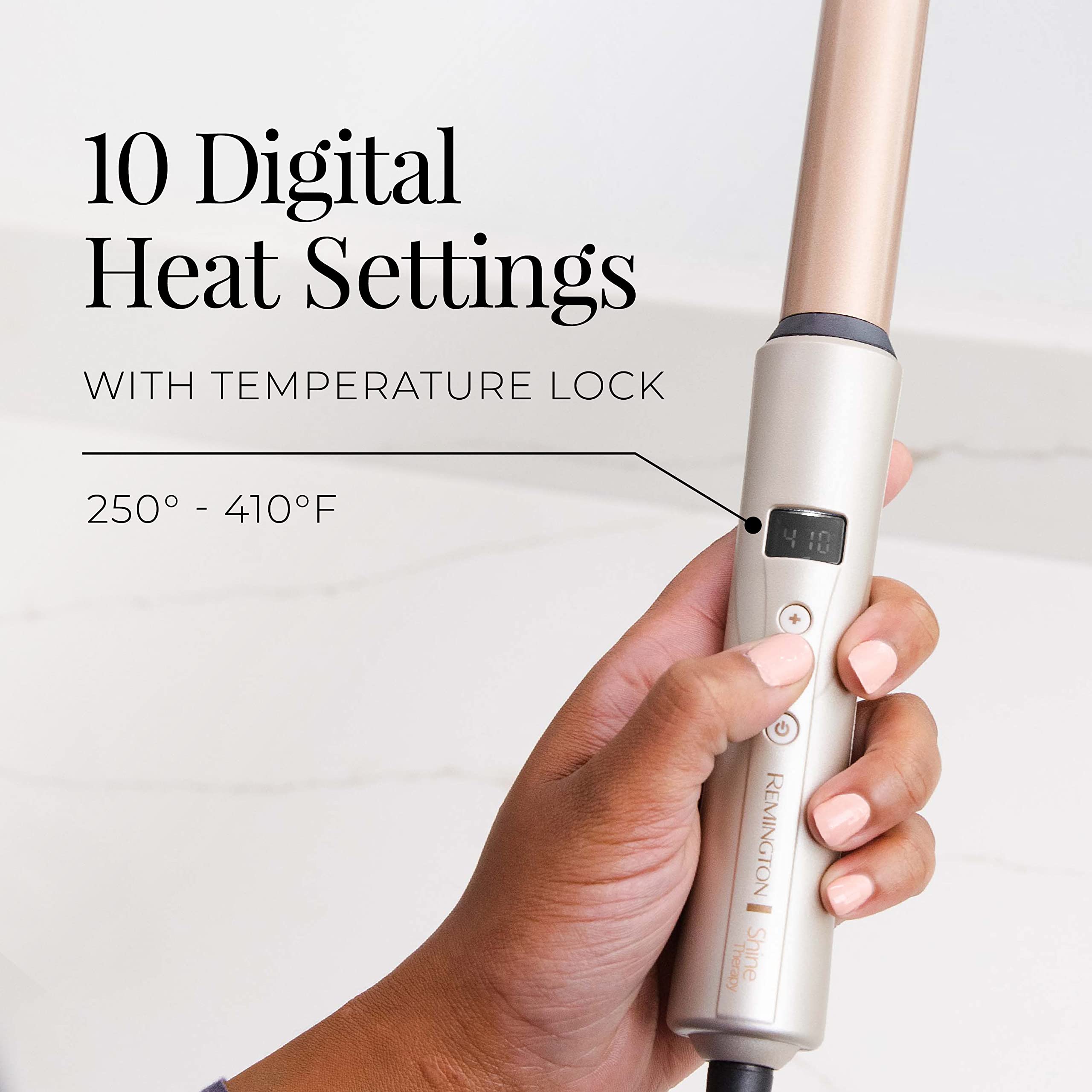 Remington Shine Therapy 30-second heat-up speeds up your morning routine.