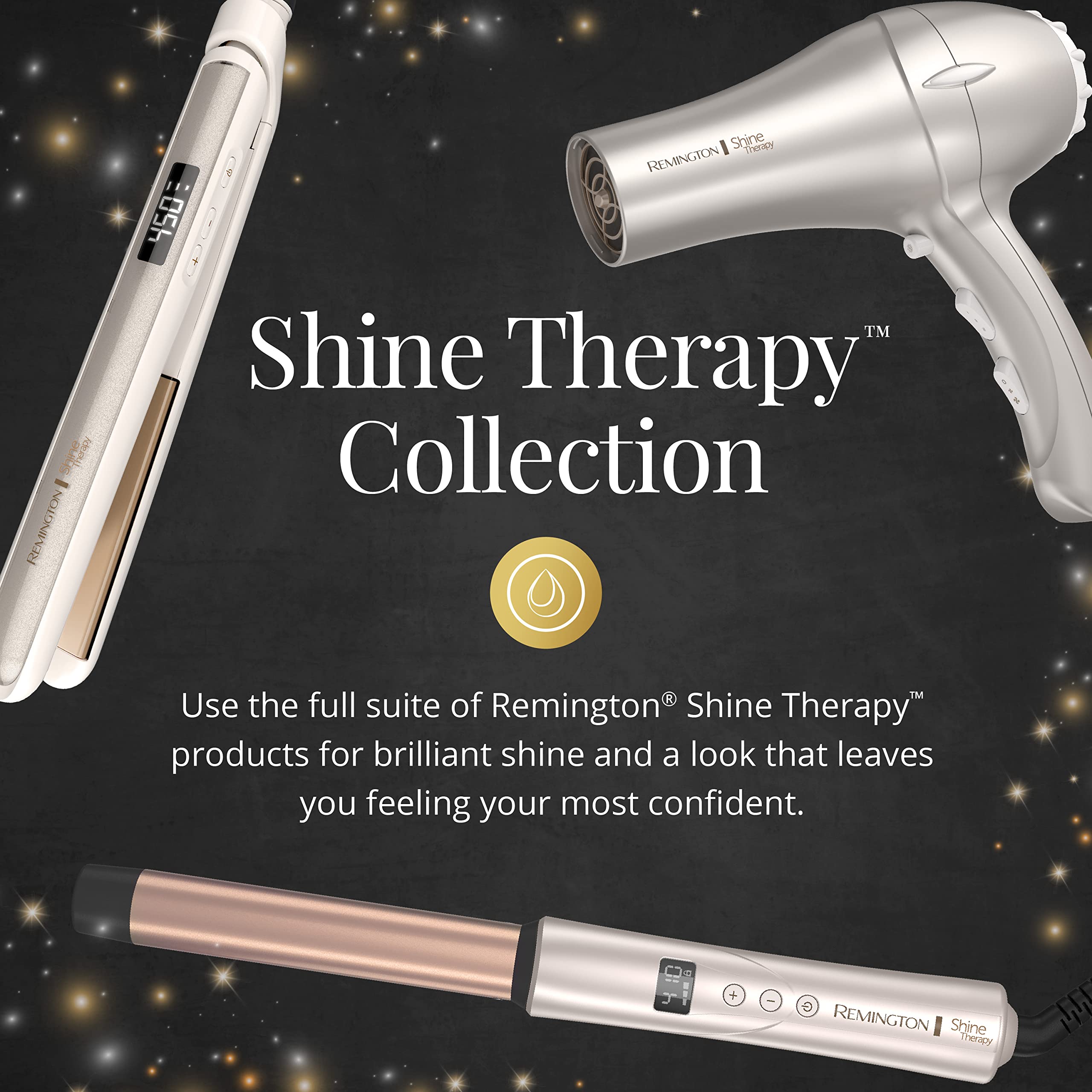 Remington Shine Therapy temperature lock helps maintain consistent results.