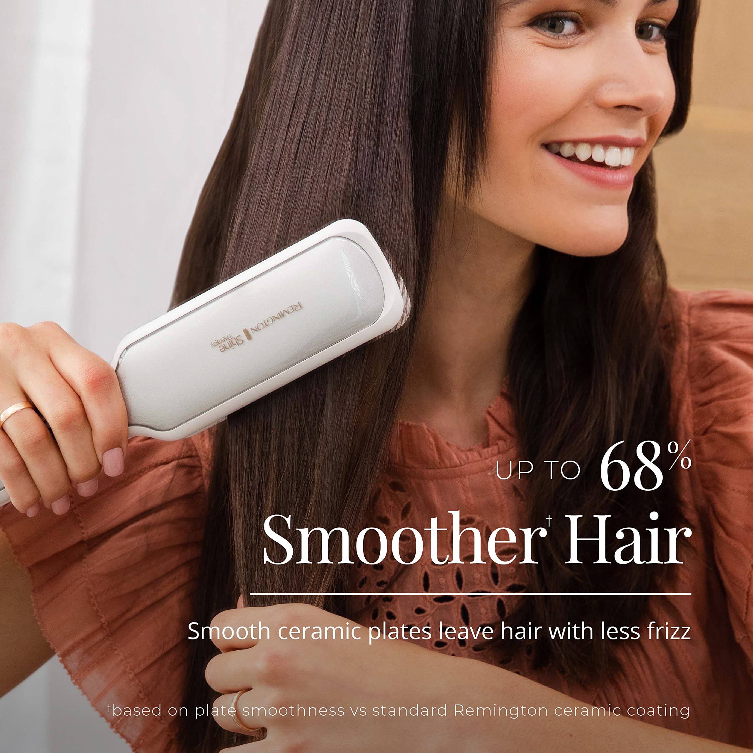 Remington Shine Therapy travel-friendly design for styling on the go.