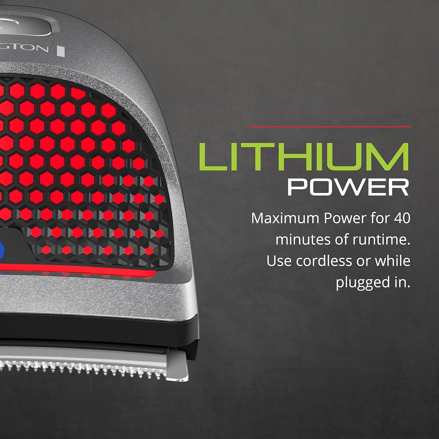 Remington Shortcut Pro lithium battery delivers up to 40 minutes of cordless runtime