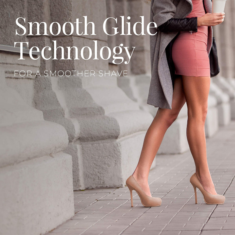 Remington almond oil strip on the shaver soothes skin with each stroke.