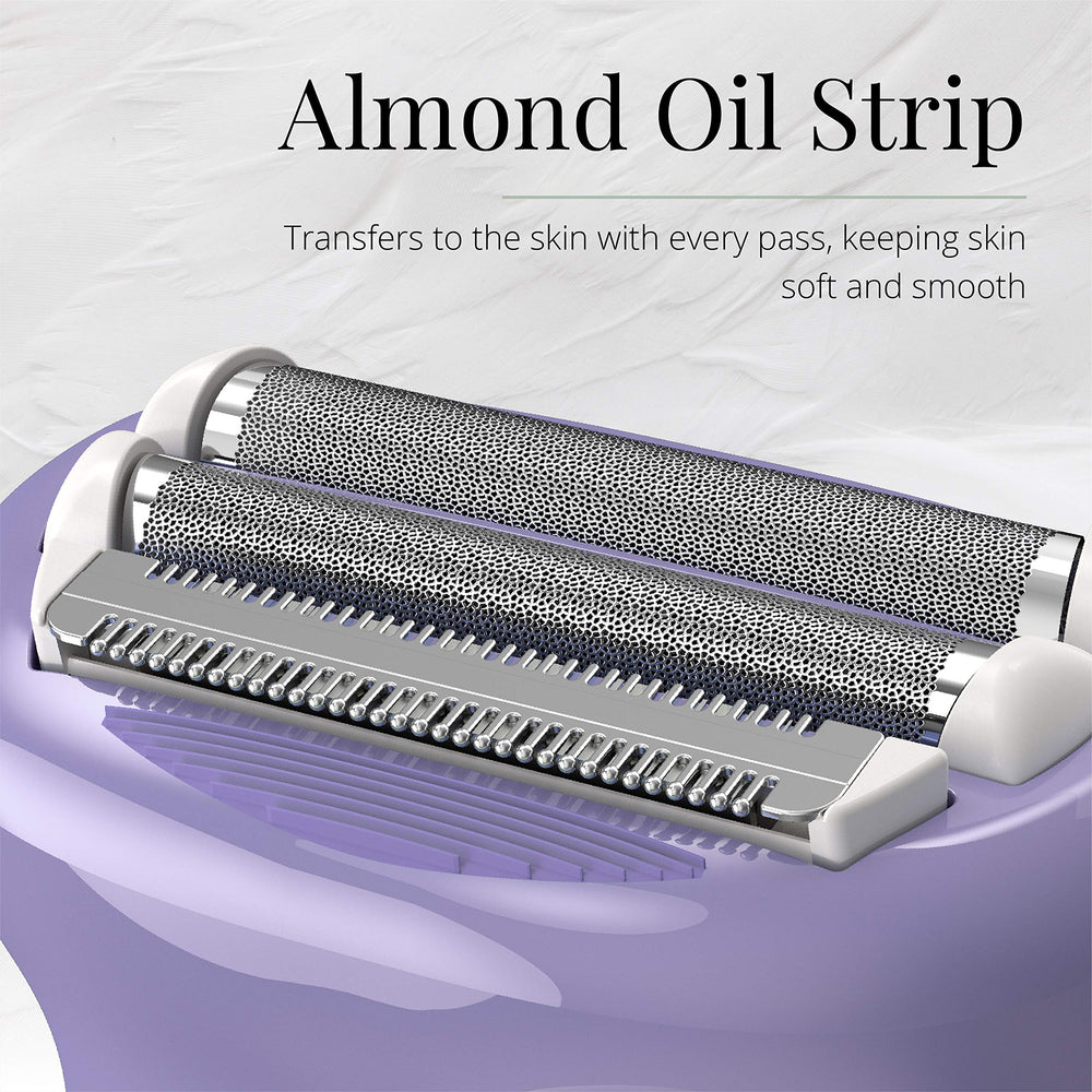 Cordless Remington shaver offers up to 30 minutes of use.