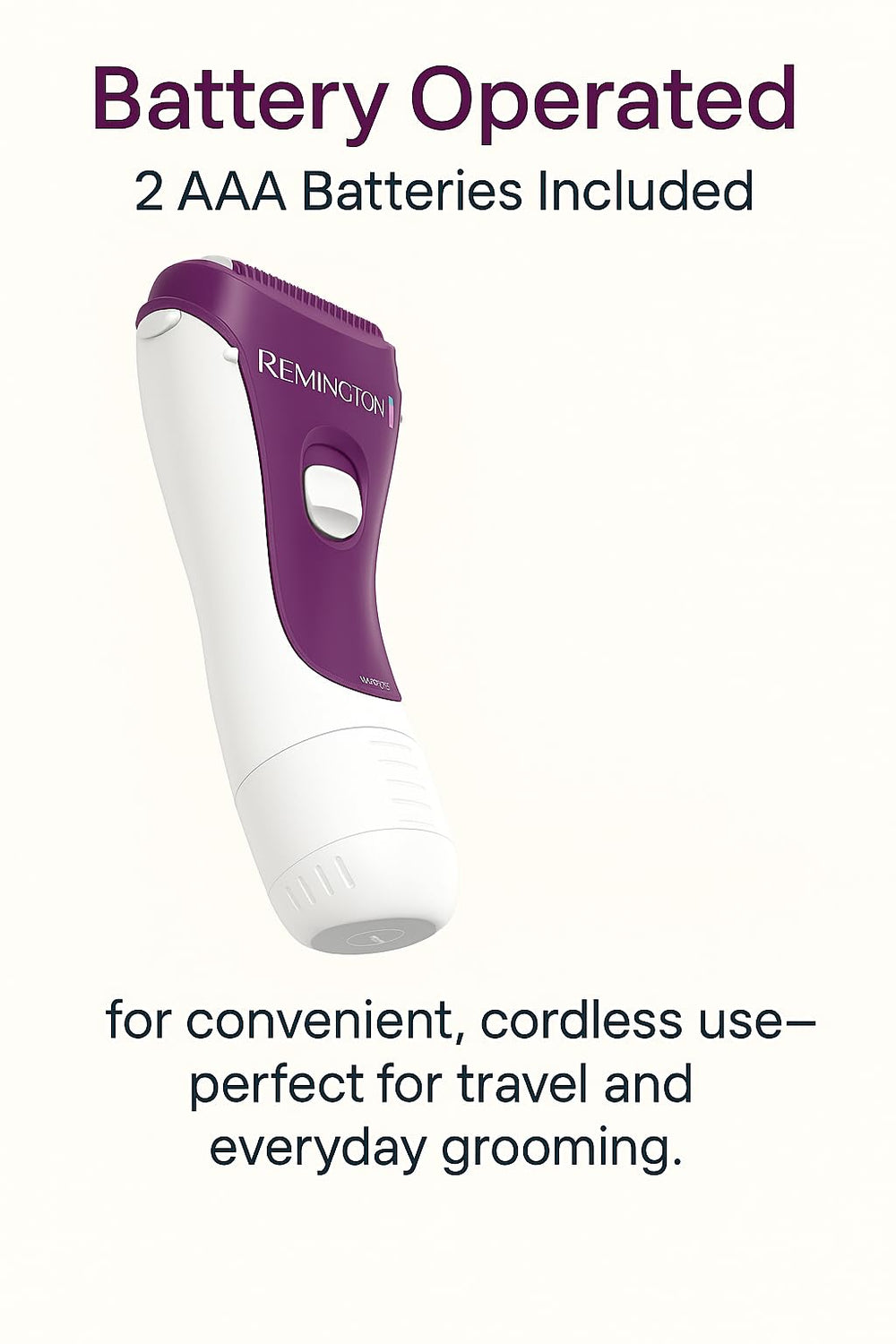 Remington Smooth & Silky waterproof design for shower-ready shaving.