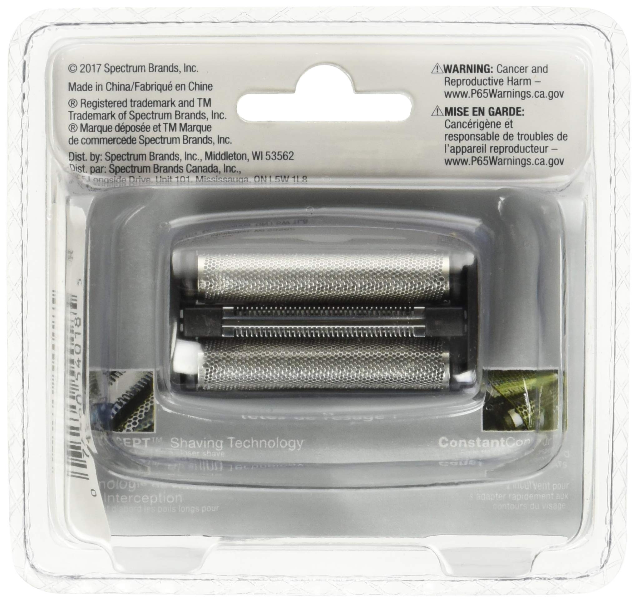 Remington SPF-PF cutter assembly side view showing advanced 3-stage cutting system for efficient results.