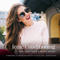 Remington thermal wax core rollers maintain heat for long-lasting curls.