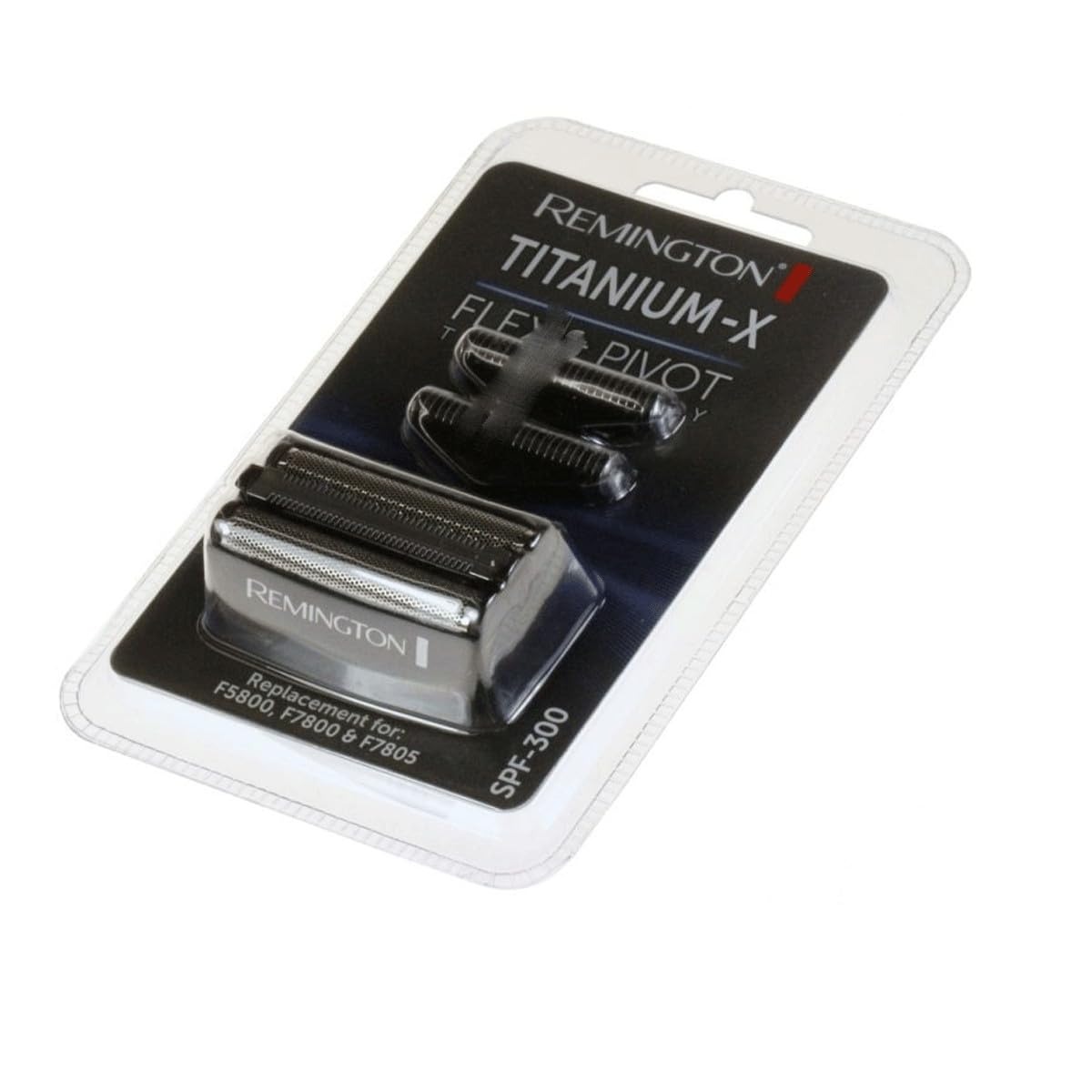 Remington TITANIUM-X foil and cutter replacement for F5800/F7800 shavers, enabling smoother, precise shaves.