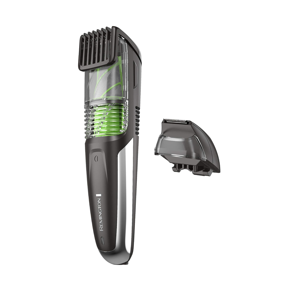 Remington vacuum beard trimmer main trim head for precise shaping.