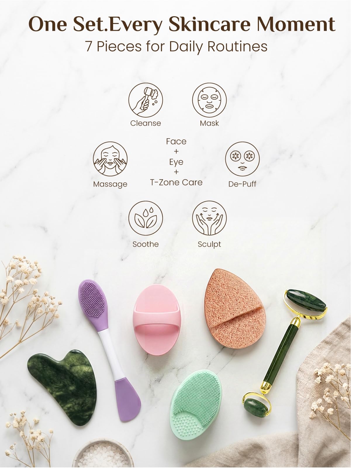 Rena Chris gua sha tool for contouring and tension relief.