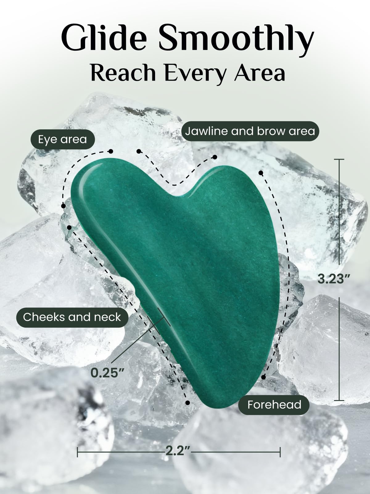 Rena Chris jade stone close-up shows ultra-smooth surface for comfortable use.