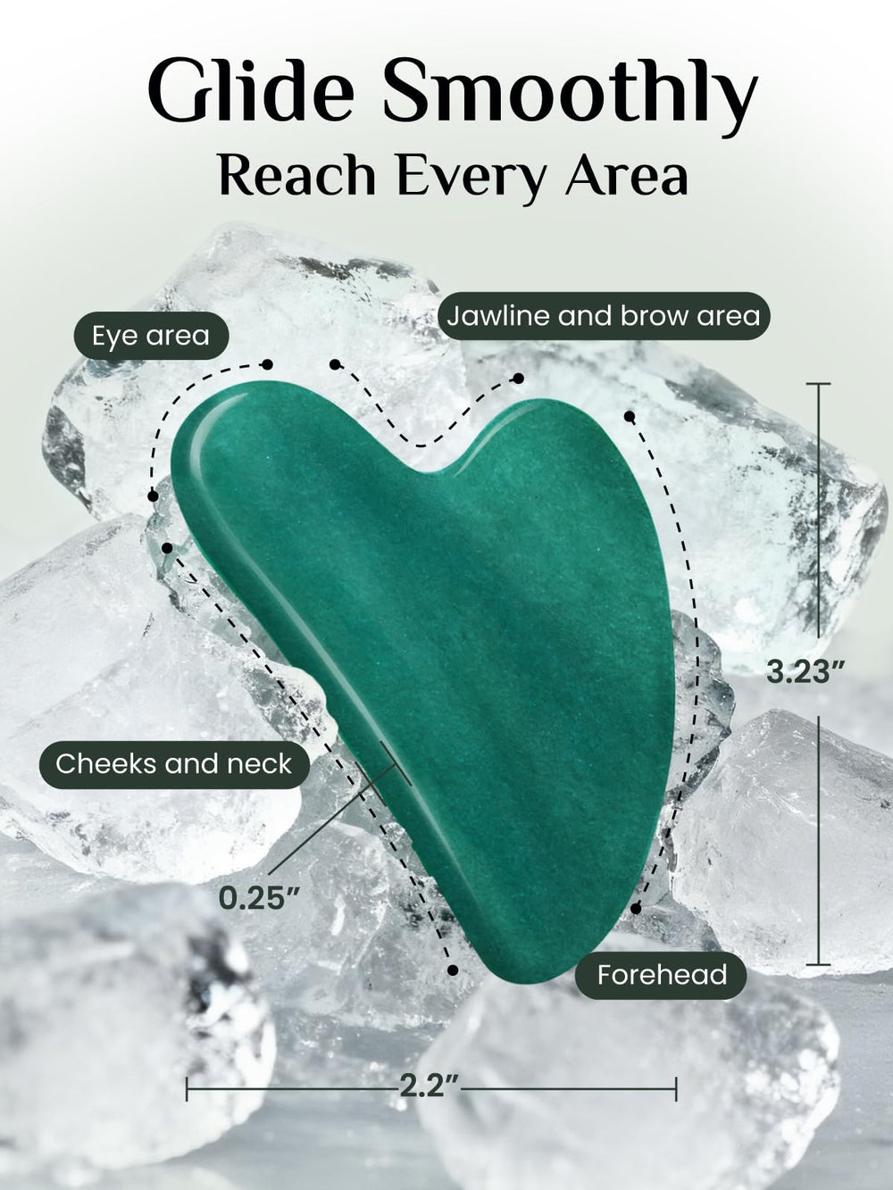 Rena Chris jade stone close-up shows ultra-smooth surface for comfortable use.
