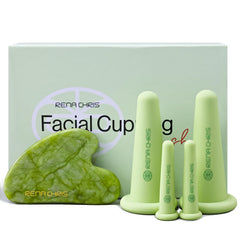 Rena Chris kit cuping facial silicona para deshinchar y relajar músculos faciales