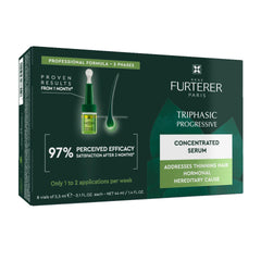 René Furterer Triphasic Serum bottle close-up for targeted scalp care
