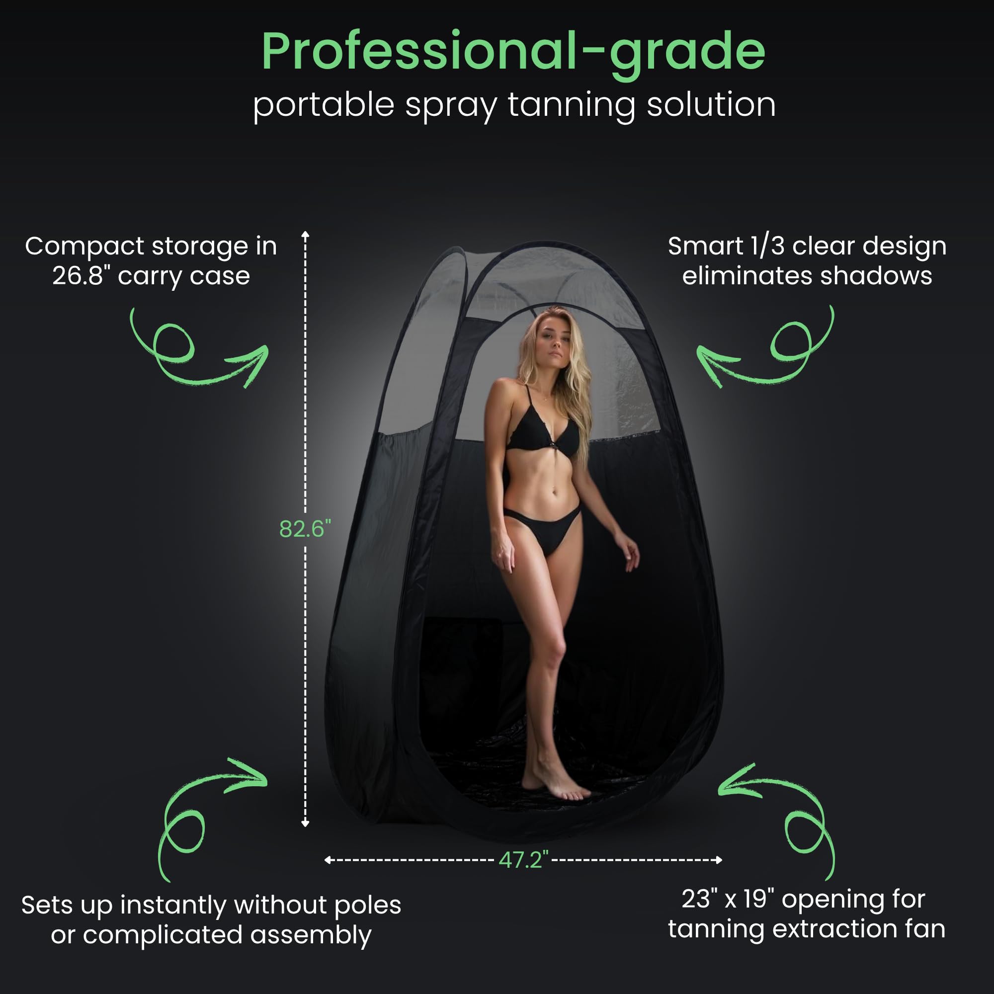 Reneebeautytan deluxe portable tanning booth ready for professional or DIY use.