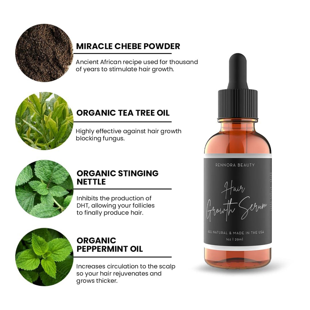 Rennora Hair Growth Serum application massage demonstrates scalp care