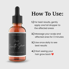 Rennora Hair Growth Serum pump-dispensing action for easy application