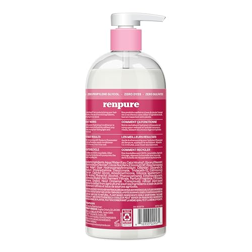 Renpure acondicionador con ingredientes naturales para cabello nutrido y saludable.