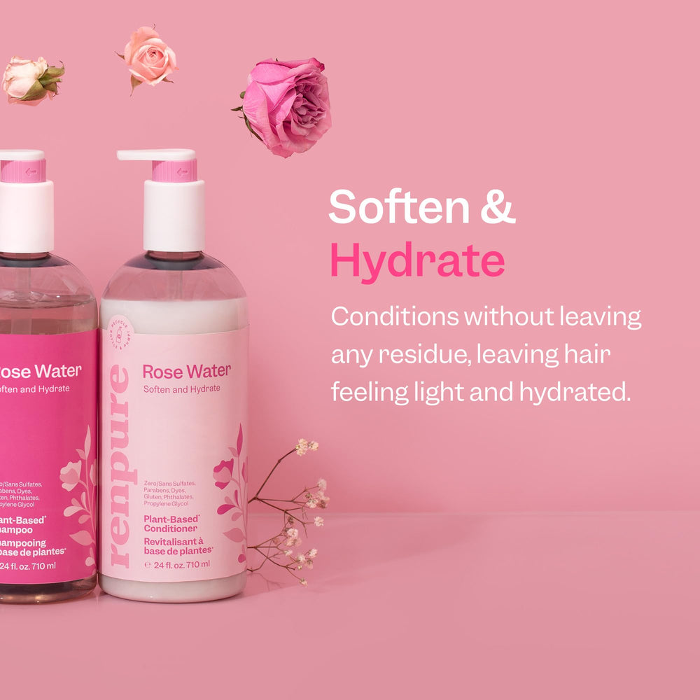 Renpure acondicionador rosas alivia el cuero cabelludo y suaviza la hebra.