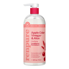 RENPURE Acondicionador Vinagre de Manzana y Aloe, botella, brillo suave para el cabello.