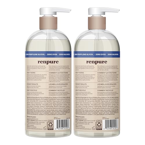 Espuma suave de Renpure durante la ducha para hidratar la piel