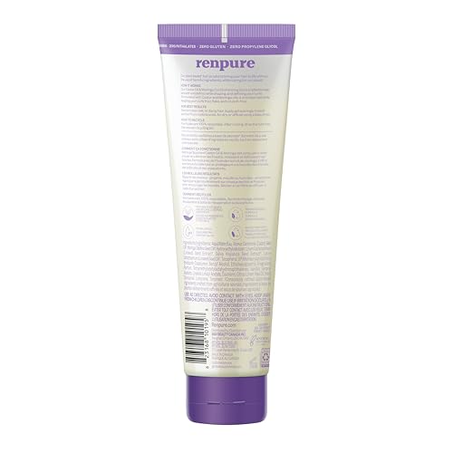 Renpure gel para rizos con ricino y moringa, definición duradera sin apelmazar.